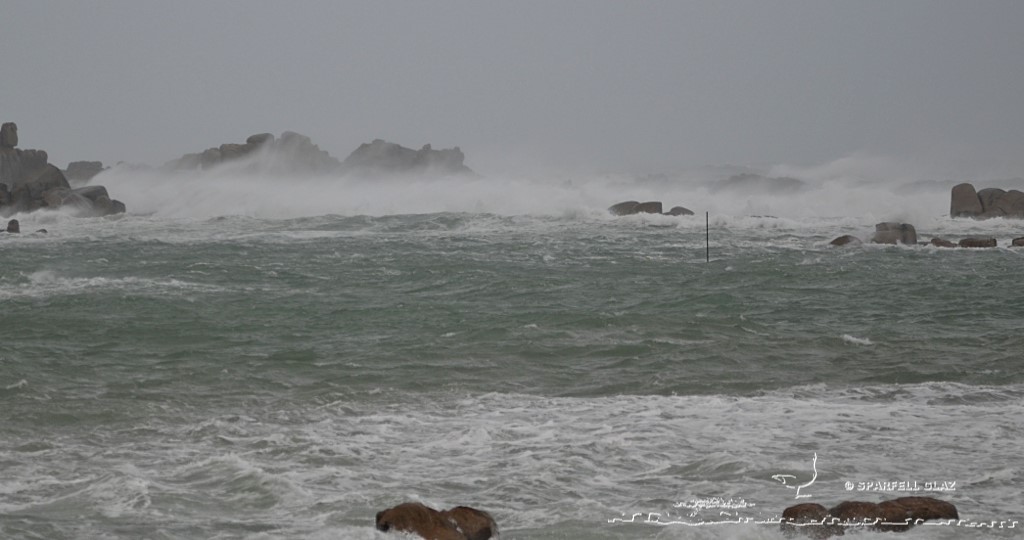 tempête sur les côtes du Léon (Bretagne)