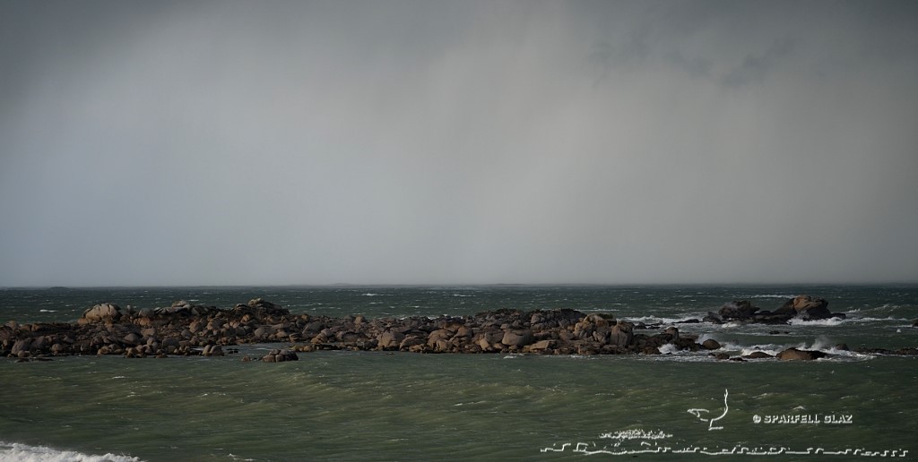mauvais temps sur les côtes du Léon (Bretagne)