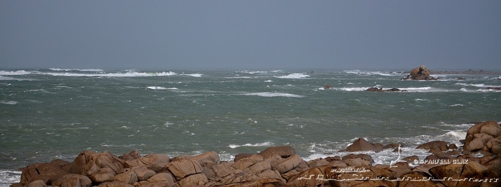 mauvais temps sur les côtes du Léon (Bretagne)